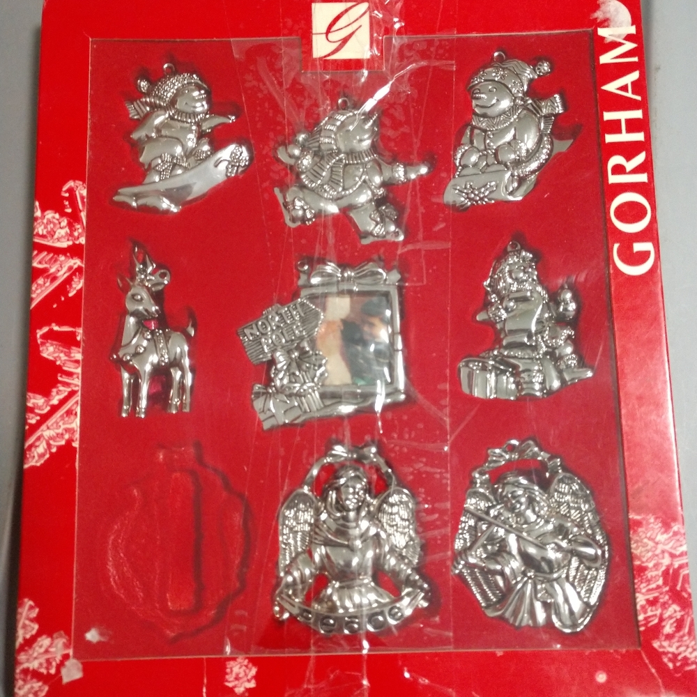 8 Gorham Metal Plated Ornaments Dillards